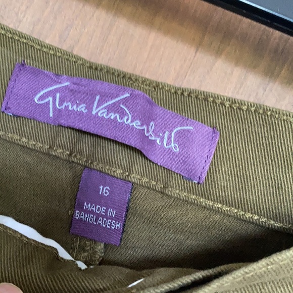 Gloria Vanderbilt Amanda juniper olive original slimming jean size 16 18 - Picture 9 of 17
